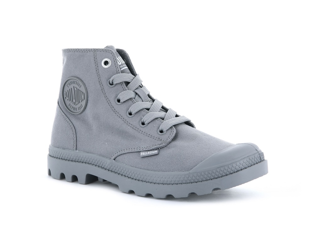 Zapatos Altas Palladium MONO CHROME Hombre Gris | Costa Rica-19620